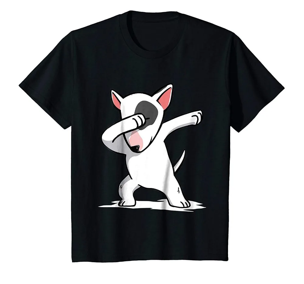 

Funny Dabbing English Bull Terrier Dog T-Shirt Dab Shirt Tshirt Homme 2019 New Sleeve Harajuku Tops Band Shirts