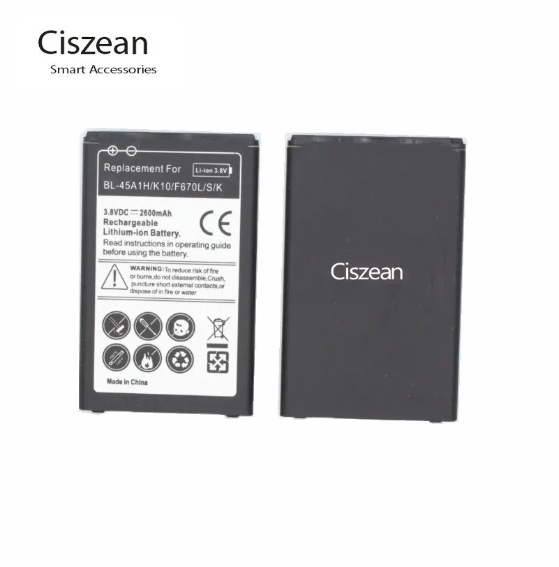 3x2600mAh BL 45A1H / BL45A1H запасной аккумулятор + универсальное зарядное устройство для LG K10