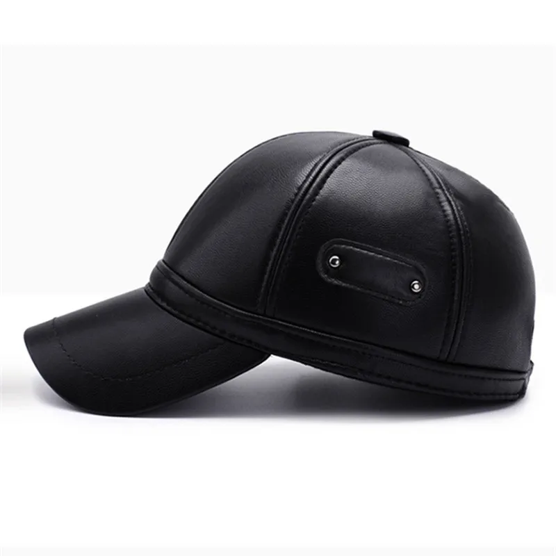 Snapback Кепка SILOQIN регулируемый размер мужские зимние наушники шапка теплая бейсбольная кепка s для мужчин Bone высокое качество ПУ бренды папа шапки