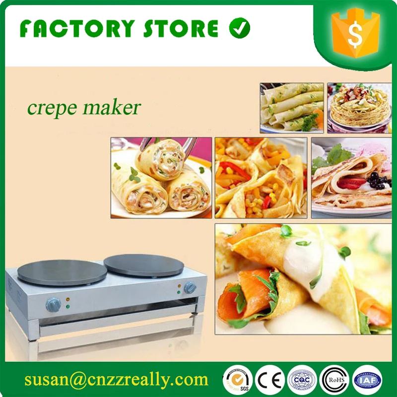 

Hot Sale Item Electric Double Head Crepe Maker Commercial Crepe Making Machine