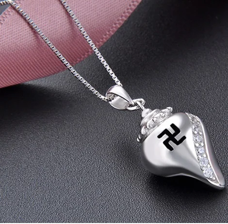 YJ001002 Новинка S925 серебряные ювелирные изделия Swastikas сердце печать морская улитка