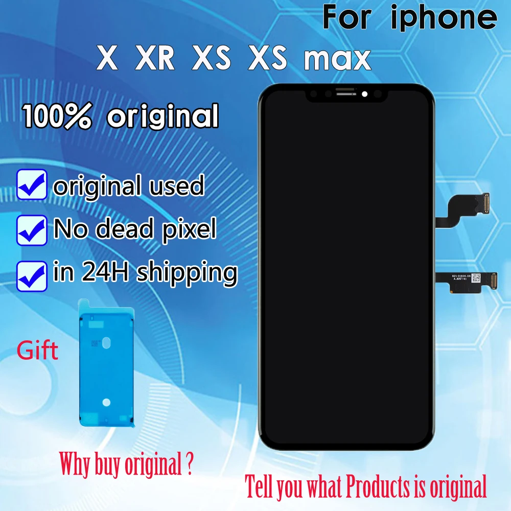 ЖК-дисплей для iPhone X XR XS max ЖК-дисплей Замена Pantalla с 3D кодирующий преобразователь сенсорного экрана в сборе DHL бесплатно