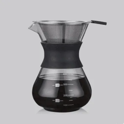 400ml Have Filter Высокое качество, термостойкость Стекло Кофе чайник Кофе горшок эспрессо Кофе машина с сетчатый фильтр из нержавеющей стали горшок - Цвет: 400ml Have Filter