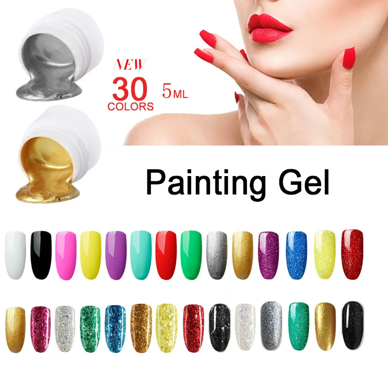 5 мл гель-лаки для дизайна ногтей лак УФ-лака нужен базовый гель nagel Nagellak | Красота