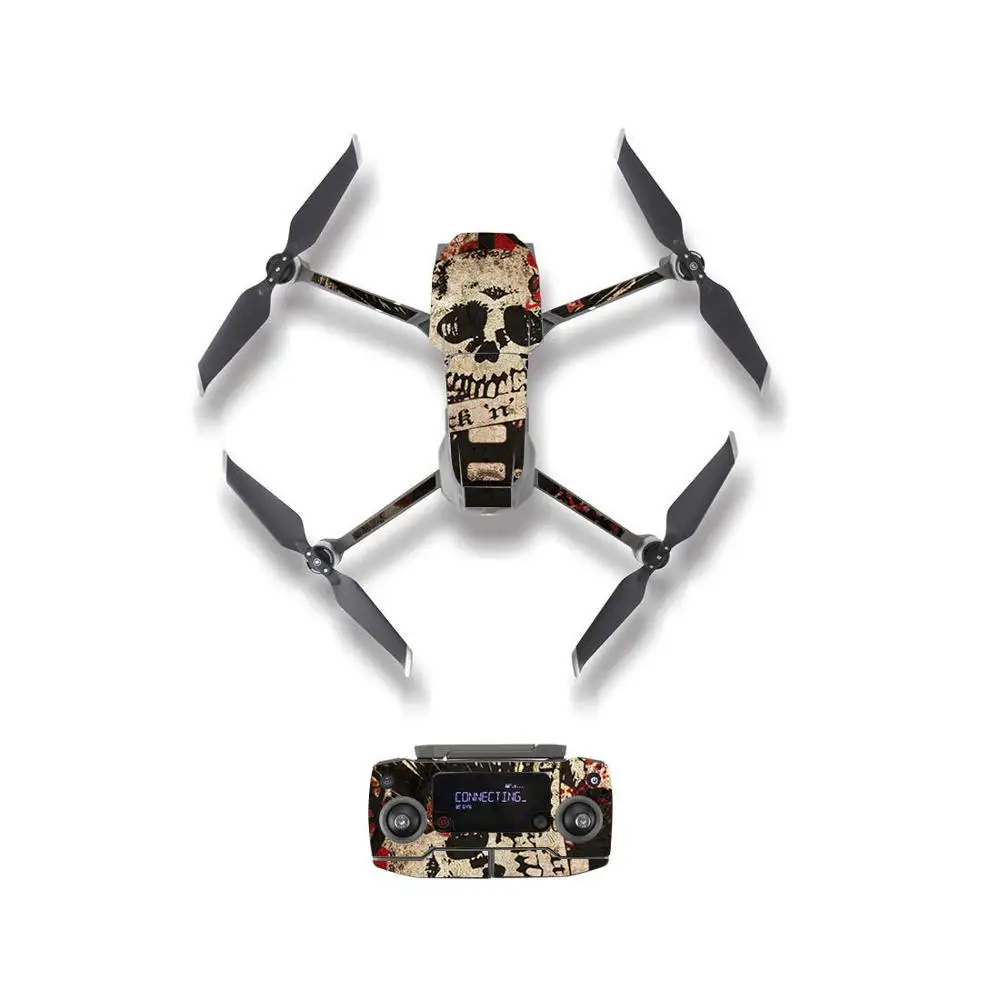 YSDJM20149 Крутой Череп Стиль кожи наклейка для DJI Mavic 2 Pro& Zoom Drone корпус пульт дистанционного управления батарея защитная пленка - Цвет: YSDJM20149