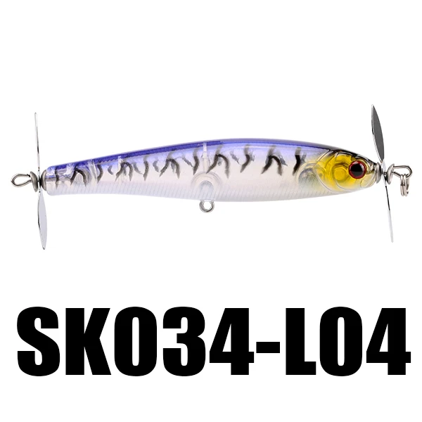 SeaKnight SK034 карандаш рыболовные приманки 1 шт./лот Рыбалка приманки 14.5 г 90 мм воблеры воды приманка с реквизит пропеллер VMC крючки рыболовные снасти - Цвет: Color L04