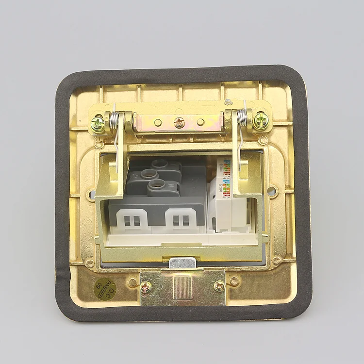 SeTo всплывающий Тип Напольная розетка двойной сети RJ45 Cat5e + пять отверстий питания