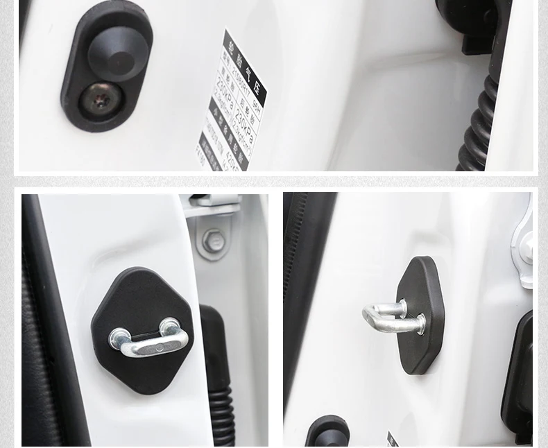 2pcs Car Door Lock Cover Sticker Protective Case Trim stainless steel Styling for Toyota C-HR | Автомобили и мотоциклы