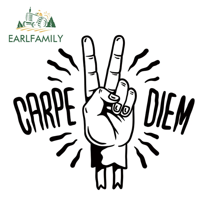 EARLFAMILY забавная виниловая наклейка Carpe Diem 13 см х 11 1 Индивидуальная на заднее