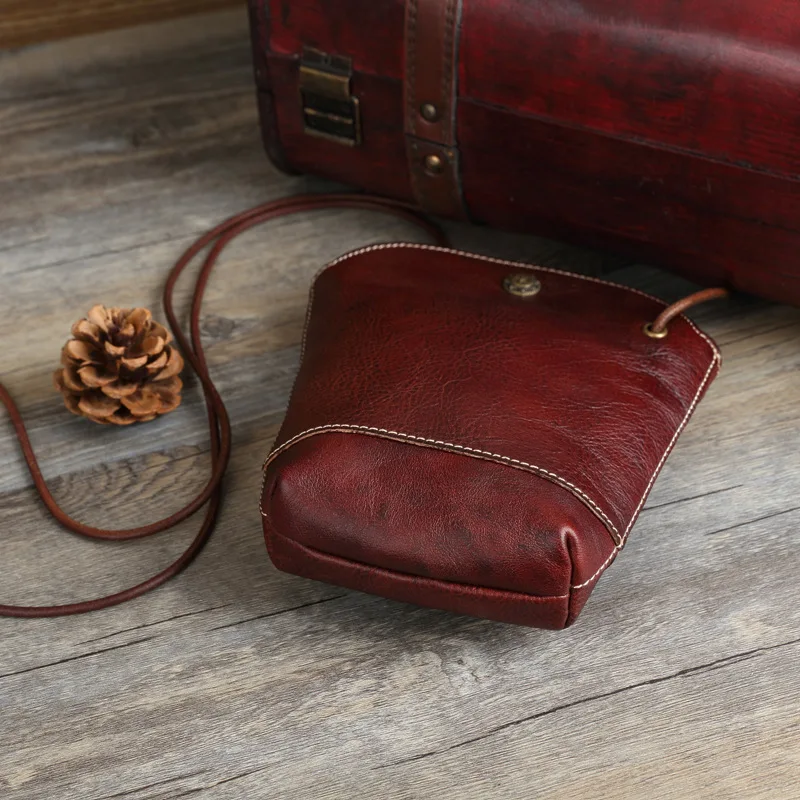 Женские сумки-мессенджеры из натуральной воловьей кожи винтажные дамские