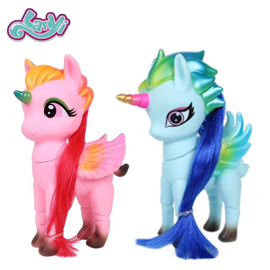 Lanyitoys Оригинальная кукла пони экшн фигура аниме Радуга Единорог Игрушки для