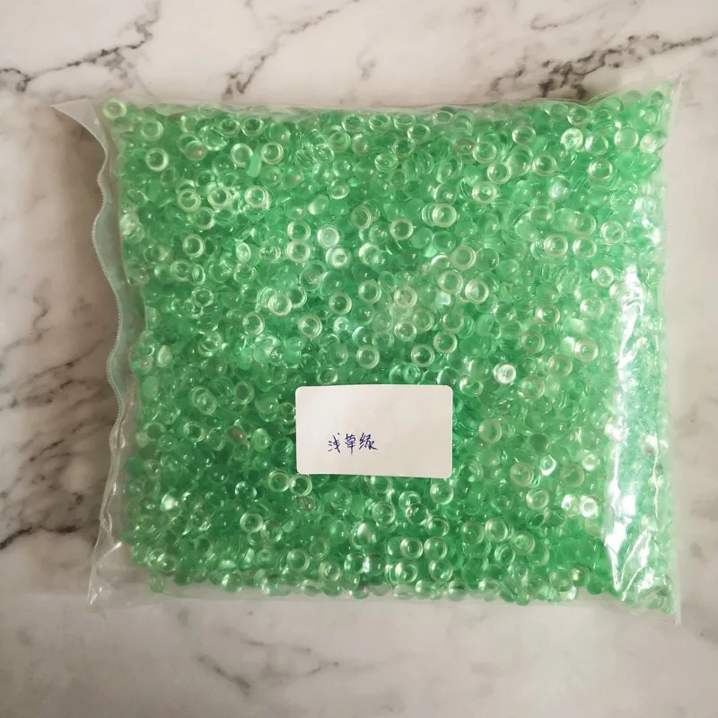 Green 500g 500 г 21 цвет хрустальные плоские бусины для рыбки клейкие аксессуары красочные резиновые шарики для слизи наполнитель DIY принадлежности украшения - Цвет: Green 500g