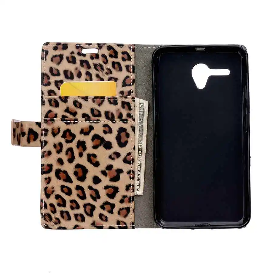 Пикантные леопардовые кожаный чехол для One Touch POP 3 (5.5 дюйма) ручной телефон