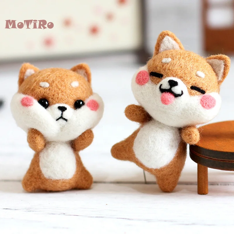 MoTiRo неготовый войлочный материал сделай сам посылка мультфильм Шиба ину Акита
