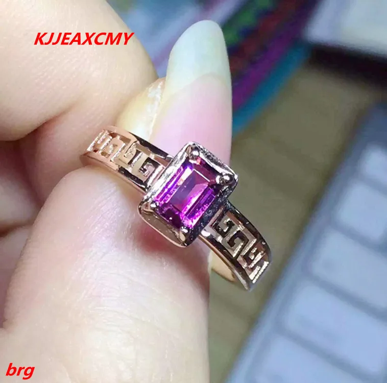 

KJJEAXCMY Fine jewelry 925 Inlay Natural Magnesium Aluminum Garnet Lady Ring