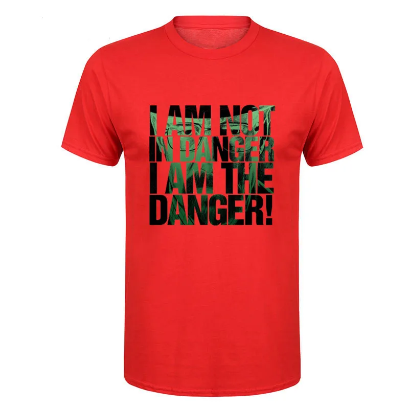 Breaking Bad футболки Для мужчин я не в опасности опасность Camisetas Hombre короткий рукав