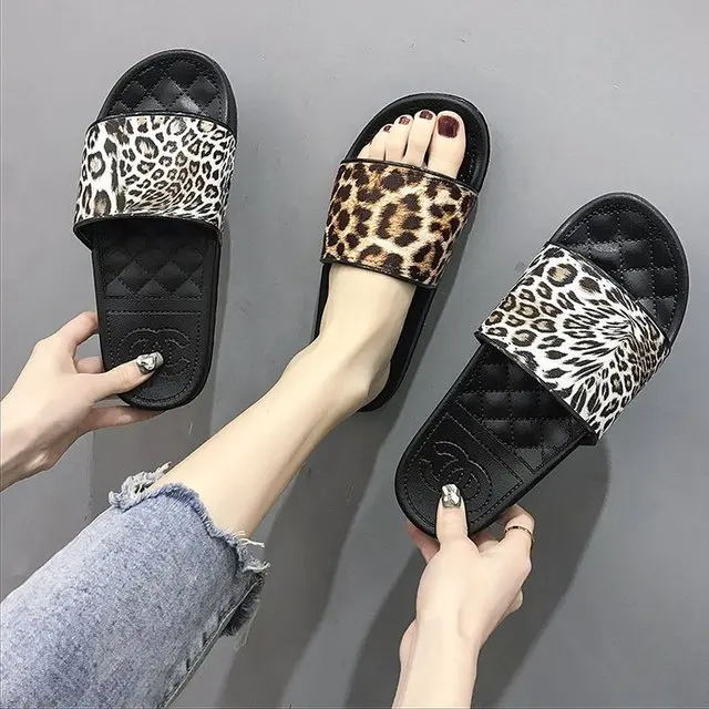 Женская обувь Zapatos Модная Летняя женская с леопардовым принтом повседневные