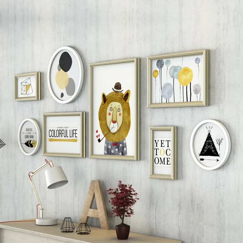 8 штук современный Стиль охрана окружающей среды фоторамка для дивана ТВ Декор