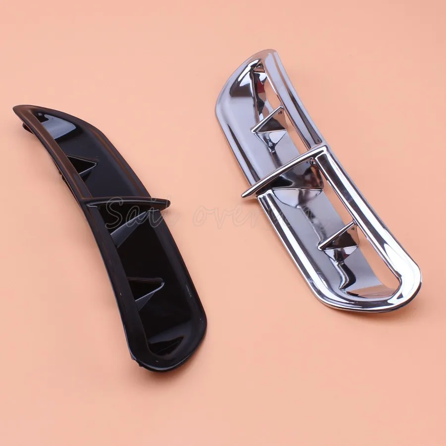 Абсолютно Новый черный/хром Мотоцикл 2 цвета обтекатель вентиляционное