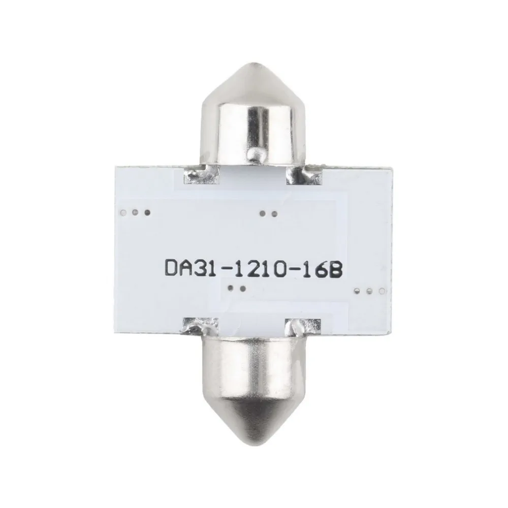 Автомобиль DIY светодиодный 31 мм 16 SMD чисто белая купол с фестонами автомобильный