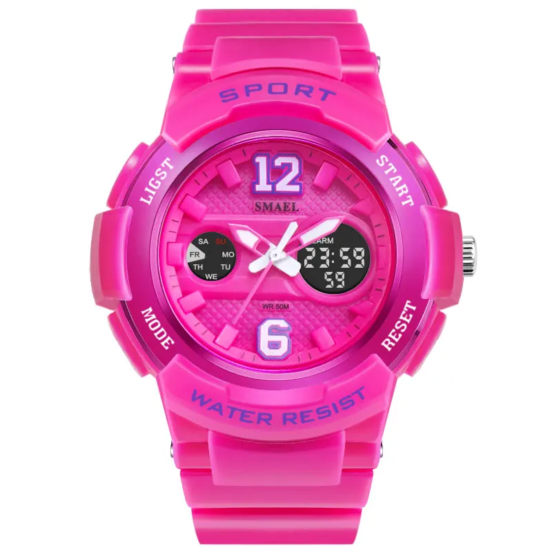 Pink Mehr дизайн Frau Und Madchen кварцевые uhr Uhr спортивные женские Frauen Uhren Stahl аналоговые кварцевые-Armbanduhr Uhren Montre часы 1632 - Цвет: Pink