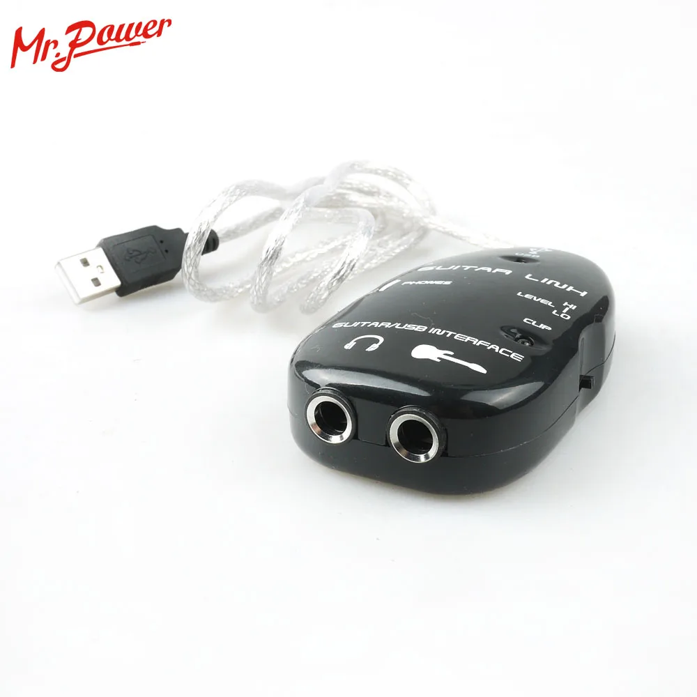 USB аудио кабель для подключения к электрогитаре подключение компьютеру ПК MAC MP3