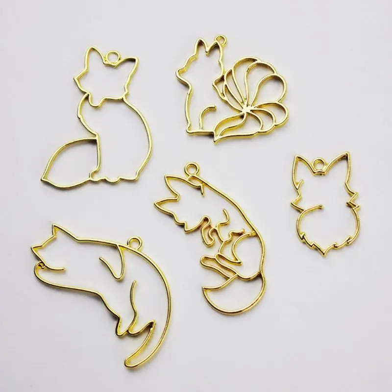 10 шт. УФ кристалл эпоксидная Рамка металлическая рамка птица и Дельфин кошка