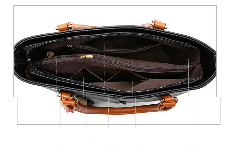 LANLOU Women bags for women PU Leather Shoulder Bag Double tassel Casual Crossbody Flap Bags Female Messenger Bag Handbags