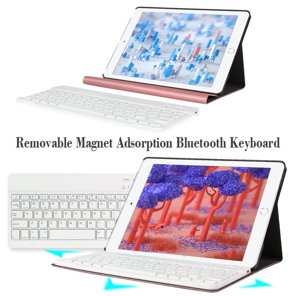 Чехол для iPad 2018 Bluetooth клавиатура со съемной клавиатурой 2017 Pro 9 7 Air 1/2 A1893 A1954 A1822