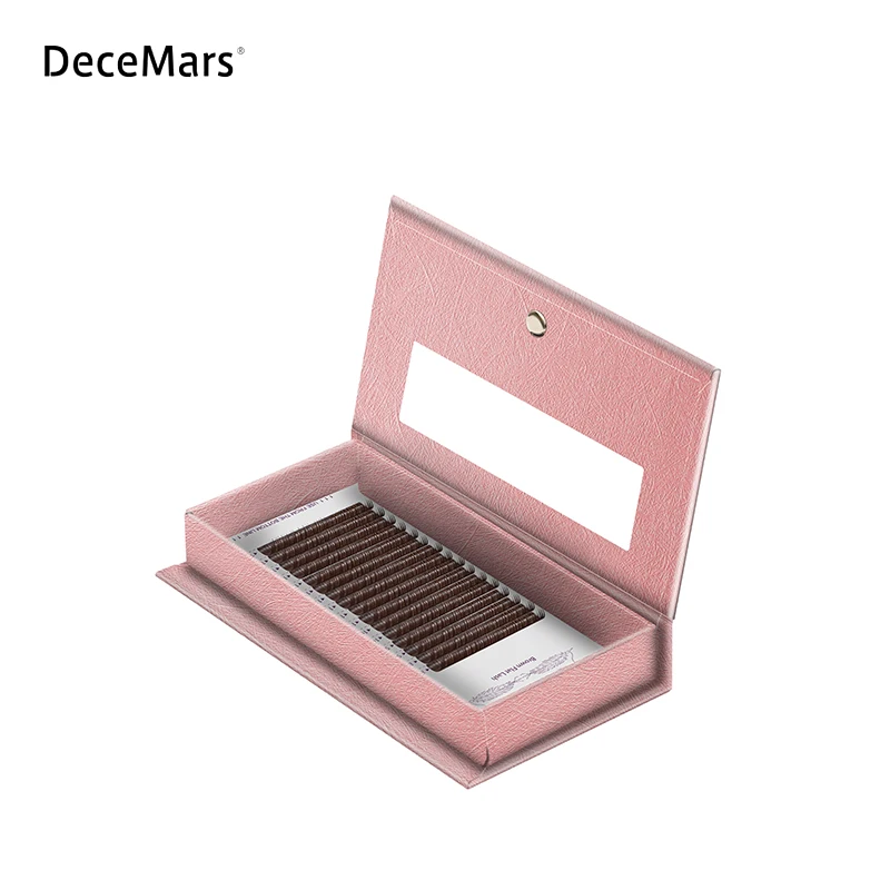 Коричневые матовые Эллипсы DeceMars плоские накладные ресницы Мягкие Накладные