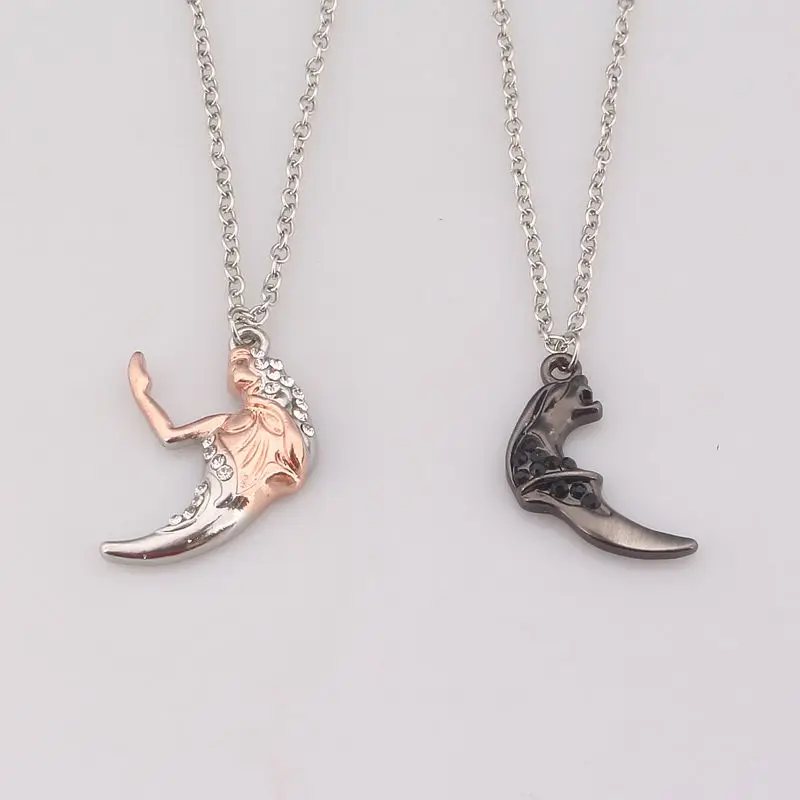 Плёнки lover's Jewelry Красота и зверь пары кристалл Цепочки ожерелья подвеска