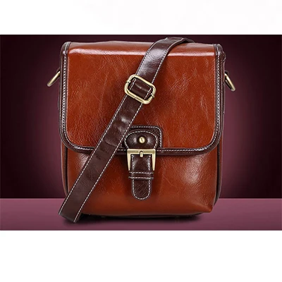 Dark Brown Кожаная сумка для камеры в стиле ретро из искусственной кожи, сумки на плечо для фотосъемки, высококачественные сумки для камеры, чехлы для объективов для Nikon Canon sony - Цвет: Dark Brown