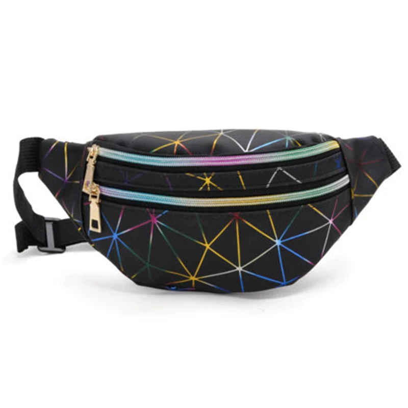 

Women Banana Waist Pack Waterproof Waist Belt Bag Female Holographic Fanny Pack Travel Chest Bags Mini Coin Purse Phone Bag 2019