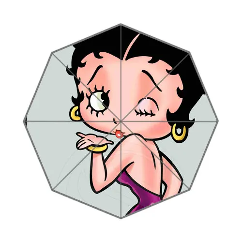 Светло-желтый Горячая на заказ Betty Boop Лучший милый, симпатичный дизайн Портативный Модный стильный полезный складной зонтик#-efw1 - Цвет: Светло-желтый
