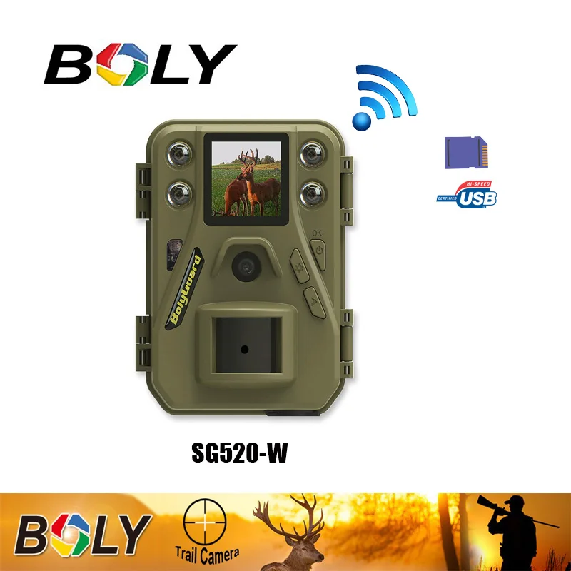 Bolyguard 12MP 720P WIFI GameTrail охотничья камера водонепроницаемая инфракрасная ночного