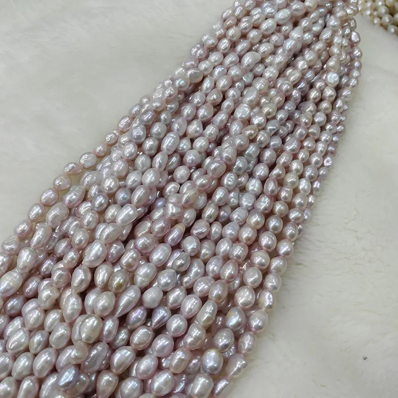 

Natural Freshwater Pearl Beads High Quality 38cm Punch Loose Beads for DIY Women Necklace Bracelet Jewelry Making 4 Color