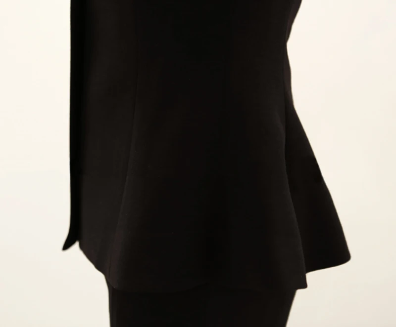 Осенние новые рабочие костюмы с длинным рукавом Женские повседневные пальто на молнии Верхняя высокая талия широкие длинные штаны офисные комплекты из двух предметов