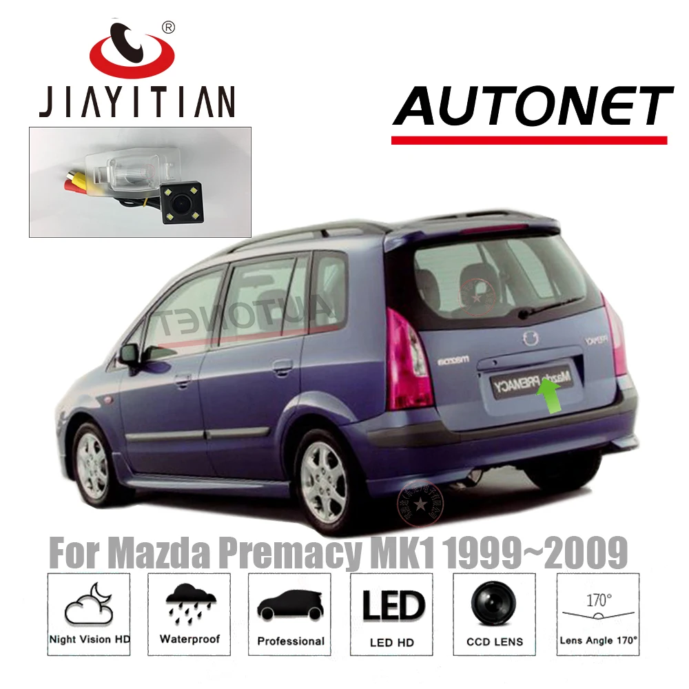 JiaYiTian Автомобильная камера заднего вида для Mazda Premacy 1 1999 ~ 2004 CCD/ночное