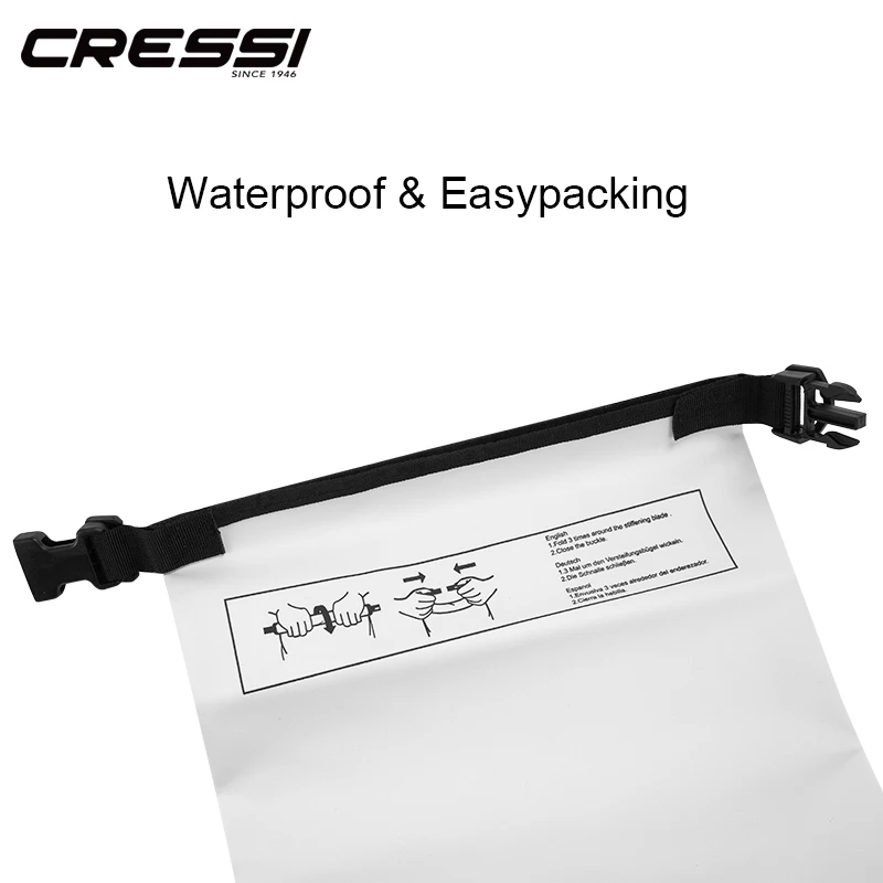 Cressi сухой мешок сумки для дайвинга большой объем сумка для оборудования водонепроницаемая сумка для Камуфляжный гидрокостюм 5L 10L 15L 20L легко носить с собой