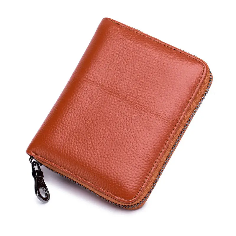Naturals Брендовый RFID кошелек из натуральной кожи для женщин на молнии, кредитный держатель для карт, мужской кошелек из коровьей кожи, минималистичный кошелек для паспорта и путешествий - Цвет: Naturals