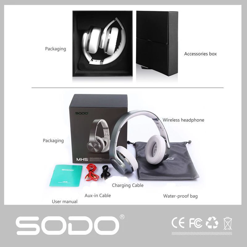 Bluetooth-наушники SODO MH5 складные с микрофоном поддержка TF NFC | Электроника