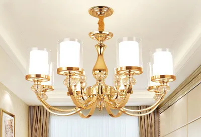 Черный Золотая люстра для кухни, столовой, спальни, lustre chambre, кухонная светодиодная подвесная люстра, Подвесная лампа - Цвет абажура: Черный