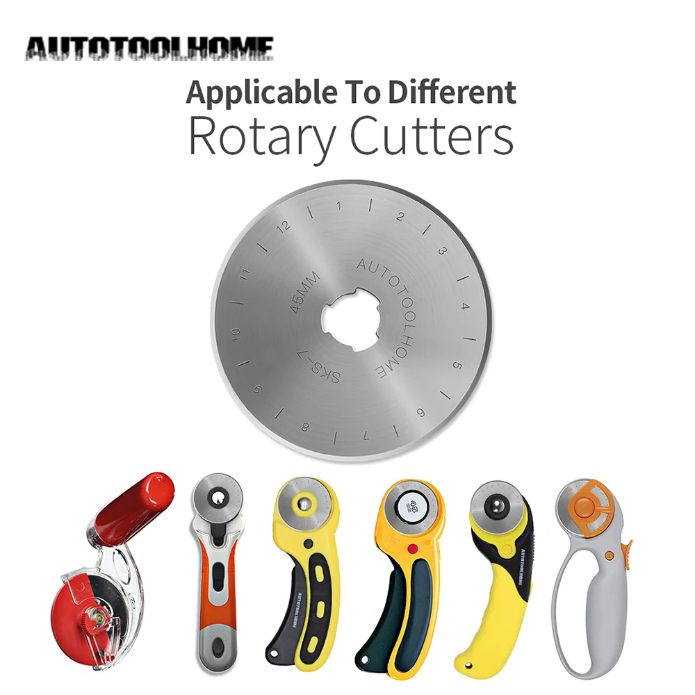 AUTOTOOLHOME 5 шт. 45 60 28 мм вращающиеся лезвия резаки лоскутное шитье ткань Кожа ремесло