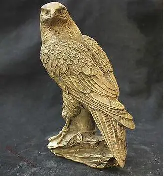 Китайская культура медная Бронзовая статуя птица goshawk Сова Орел скульптура