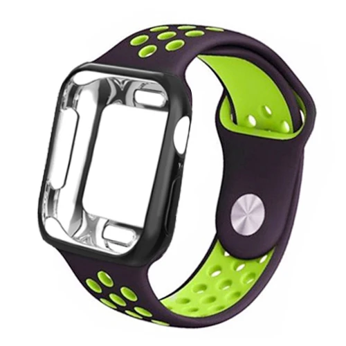 Чехол+ ремешок для apple watch band pulseira apple watch 5 4 3 band 44 мм/40 мм iwatch band cover 42 мм/38 мм correa ремешок для часов браслет