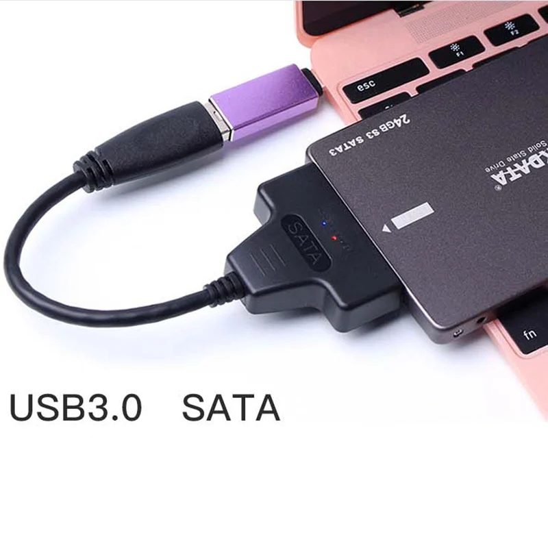 2019 USB 3 0 переходник SATA кабель 22pin sataIII к USB3 адаптеров для 2 5 &quotSATA HDD SSD USB3.0 конвертер |