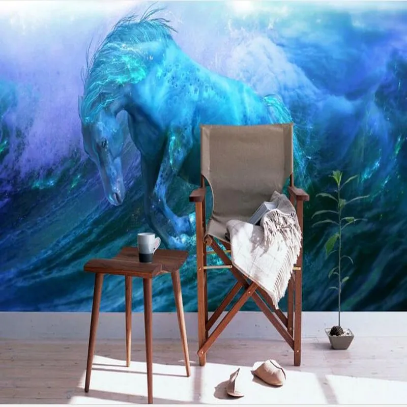 Wellyu пользовательский большой фрекс 3D шокированный океан вышел из лошади супер