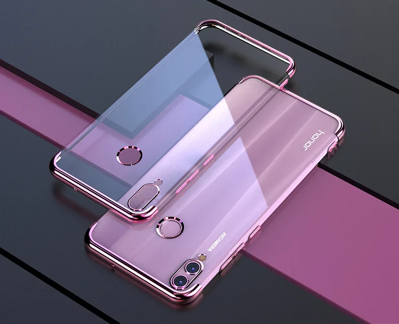 Rose Модный прозрачный силиконовый чехол для huawei Honor 8X JSN-L21 чехол 8 X Honor View 10 Lite HRY-LX1 COL-L29 Тонкий чехол - Цвет: Rose