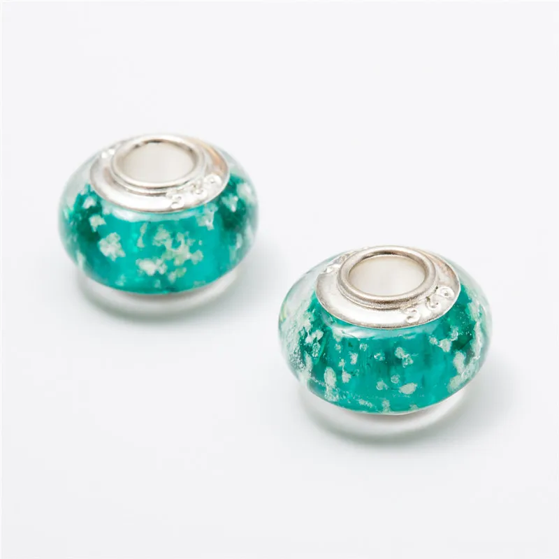 Бесплатная доставка светящиеся стеклянные бусины муранские Гламурные модные