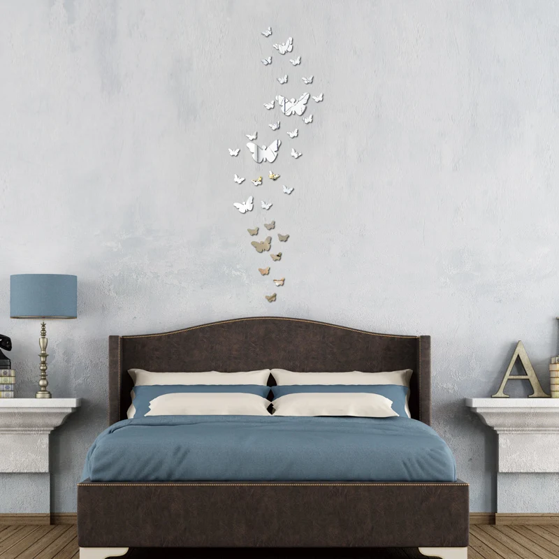 Горячая Распродажа настенные стикеры Акриловые 3d наклейки бабочка декор для
